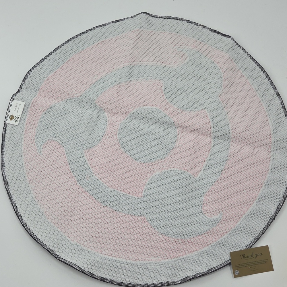 Red and Black Mystic Eye Circular Rug New - Picture 12 of 12